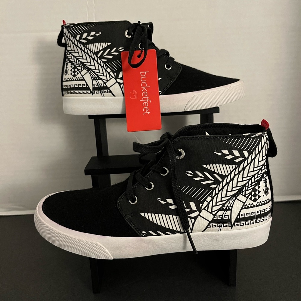 Bucketfeet Neo-indigenous Y2K Tribal Aztec W6.5 High Top Sneaker NWT - No Box